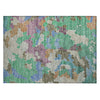 Piper Looms Chantille Geometric ACN1906 Green Machine Washable Area Rug Scatter Main Image