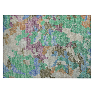Piper Looms Chantille Geometric ACN1906 Green Machine Washable Area Rug Scatter Main Image