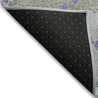 Piper Looms Chantille Geometric ACN1906 Purple Machine Washable Area Rug Backing Image