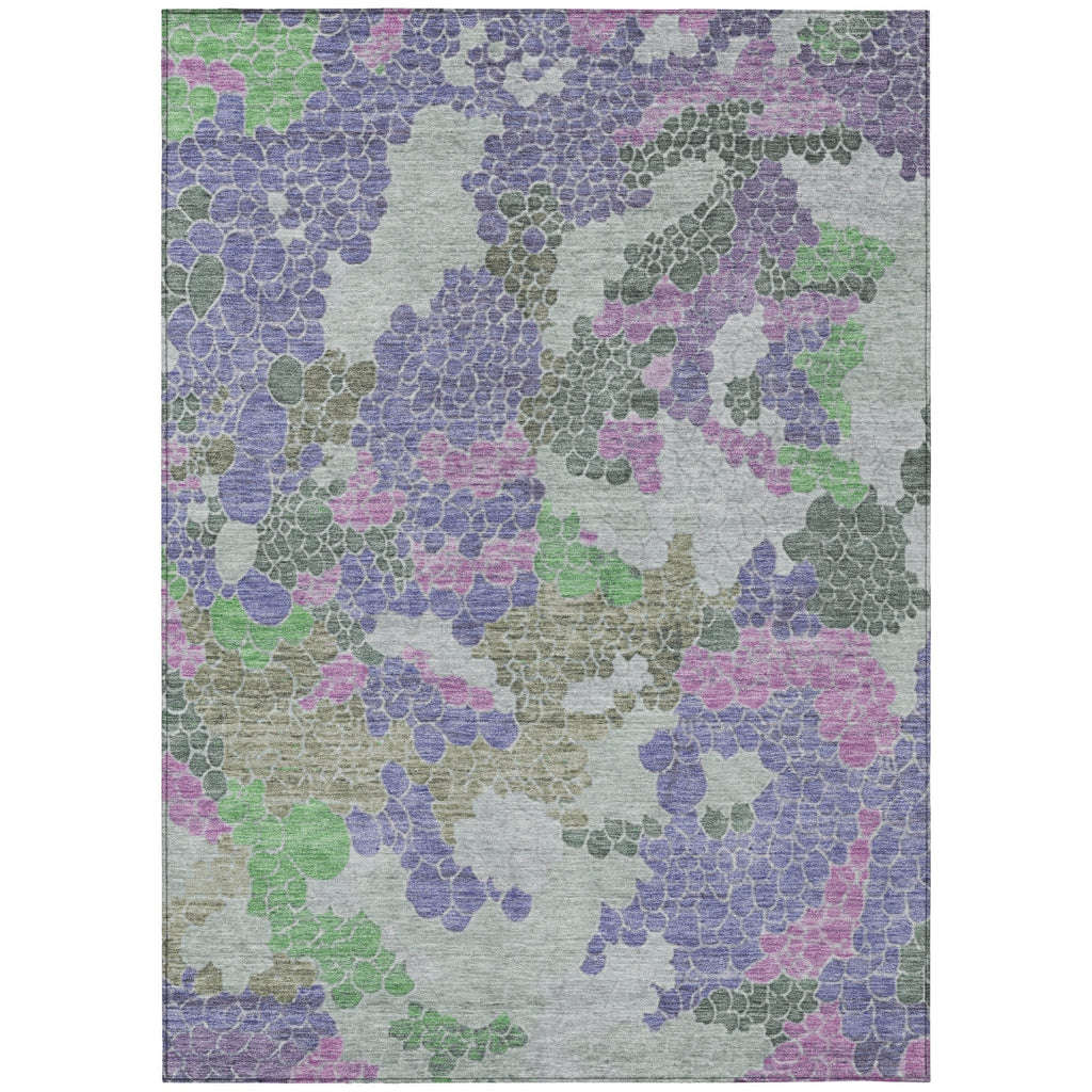 Piper Looms Chantille Geometric ACN1906 Purple Machine Washable Area Rug main image