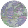 Piper Looms Chantille Geometric ACN1906 Purple Machine Washable Area Rug Round Main Image