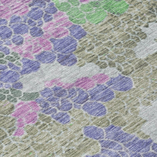 Piper Looms Chantille Geometric ACN1906 Purple Machine Washable Area Rug Swatch Image