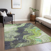 Piper Looms Chantille Abstract ACN1907 Aloe Machine Washable Area Rug Lifestyle Image Feature