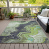 Piper Looms Chantille Abstract ACN1907 Aloe Machine Washable Area Rug Outdoor Lifestyle Image Feature