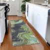 Piper Looms Chantille Abstract ACN1907 Aloe Machine Washable Area Rug Runner Lifestyle Image Feature