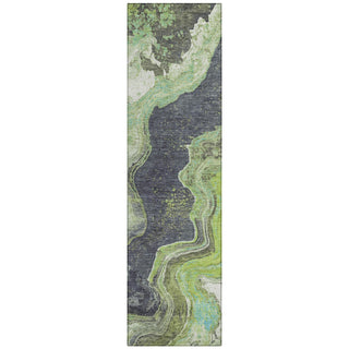 Piper Looms Chantille Abstract ACN1907 Aloe Machine Washable Area Rug Runner Main Image