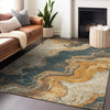 Piper Looms Chantille Abstract ACN1907 Linen Machine Washable Area Rug Lifestyle Image Feature