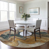 Piper Looms Chantille Abstract ACN1907 Linen Machine Washable Area Rug Round Lifestyle Image Feature