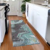 Piper Looms Chantille Abstract ACN1907 Teal Machine Washable Area Rug Runner Lifestyle Image Feature