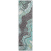 Piper Looms Chantille Abstract ACN1907 Teal Machine Washable Area Rug Runner Main Image