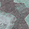 Piper Looms Chantille Abstract ACN1907 Teal Machine Washable Area Rug Swatch Image