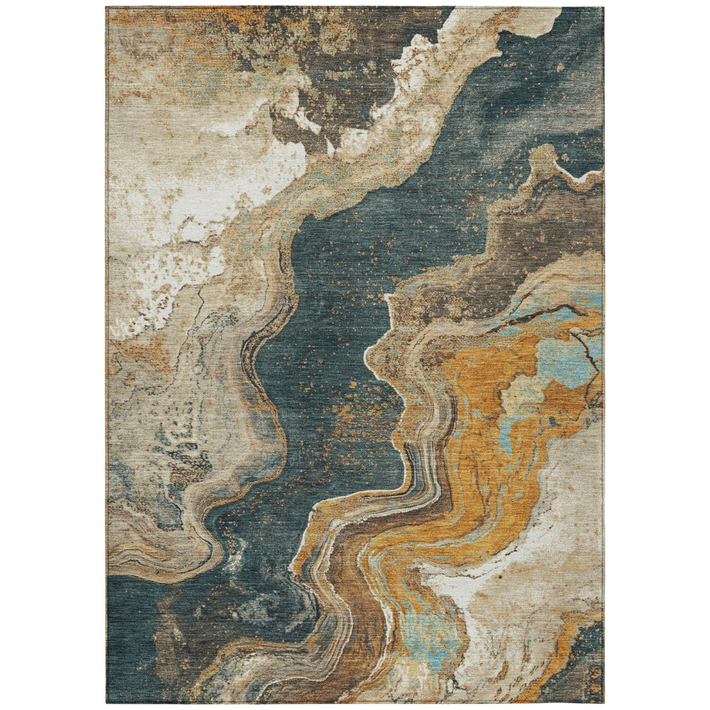 Piper Looms Chantille Abstract ACN1907 Wheat Machine Washable Area Rug main image