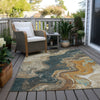 Piper Looms Chantille Abstract ACN1907 Wheat Machine Washable Area Rug Outdoor Lifestyle Image Feature