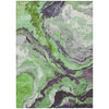 Piper Looms Chantille Abstract ACN1908 Green Machine Washable Area Rug main image