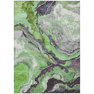 Piper Looms Chantille Abstract ACN1908 Green Machine Washable Area Rug main image