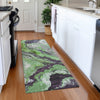 Piper Looms Chantille Abstract ACN1908 Green Machine Washable Area Rug Runner Lifestyle Image Feature