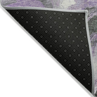 Piper Looms Chantille Abstract ACN1908 Lavender Machine Washable Area Rug Backing Image