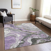 Piper Looms Chantille Abstract ACN1908 Lavender Machine Washable Area Rug Lifestyle Image Feature