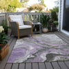 Piper Looms Chantille Abstract ACN1908 Lavender Machine Washable Area Rug Outdoor Lifestyle Image Feature