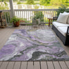 Piper Looms Chantille Abstract ACN1908 Lavender Machine Washable Area Rug Outdoor Lifestyle Image Feature