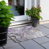 Piper Looms Chantille Abstract ACN1908 Lavender Machine Washable Area Rug Scatter Outdoor Lifestyle Image Feature