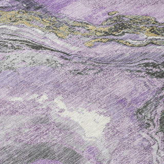 Piper Looms Chantille Abstract ACN1908 Lavender Machine Washable Area Rug Swatch Image