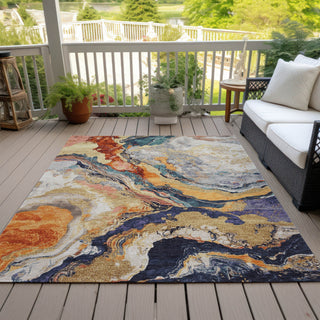 Piper Looms Chantille Abstract ACN1908 Linen Machine Washable Area Rug Outdoor Lifestyle Image Feature