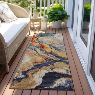 Piper Looms Chantille Abstract ACN1908 Linen Machine Washable Area Rug Runner Outdoor Lifestyle Image Feature