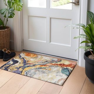 Piper Looms Chantille Abstract ACN1908 Linen Machine Washable Area Rug Scatter Lifestyle Image Feature