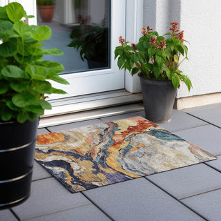 Piper Looms Chantille Abstract ACN1908 Linen Machine Washable Area Rug Scatter Outdoor Lifestyle Image Feature