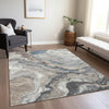 Piper Looms Chantille Abstract ACN1908 Taupe Machine Washable Area Rug Lifestyle Image Feature