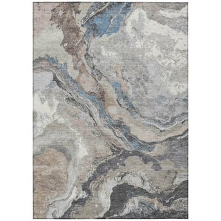 Piper Looms Chantille Abstract ACN1908 Taupe Machine Washable Area Rug main image