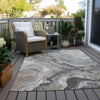 Piper Looms Chantille Abstract ACN1908 Taupe Machine Washable Area Rug Outdoor Lifestyle Image Feature