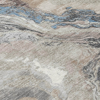 Piper Looms Chantille Abstract ACN1908 Taupe Machine Washable Area Rug Swatch Image