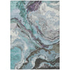 Piper Looms Chantille Abstract ACN1908 Teal Machine Washable Area Rug main image