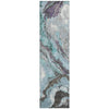Piper Looms Chantille Abstract ACN1908 Teal Machine Washable Area Rug Runner Main Image