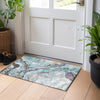 Piper Looms Chantille Abstract ACN1908 Teal Machine Washable Area Rug Scatter Lifestyle Image Feature