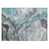 Piper Looms Chantille Abstract ACN1908 Teal Machine Washable Area Rug Scatter Main Image