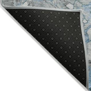 Piper Looms Chantille Abstract ACN1909 Blue Machine Washable Area Rug Backing Image