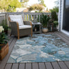 Piper Looms Chantille Abstract ACN1909 Blue Machine Washable Area Rug Outdoor Lifestyle Image Feature