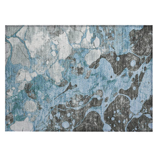 Piper Looms Chantille Abstract ACN1909 Blue Machine Washable Area Rug Scatter Main Image