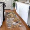 Piper Looms Chantille Abstract ACN1909 Gold Machine Washable Area Rug Runner Lifestyle Image Feature
