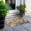 Piper Looms Chantille Abstract ACN1909 Gold Machine Washable Area Rug Scatter Outdoor Lifestyle Image Feature