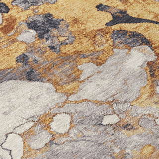 Piper Looms Chantille Abstract ACN1909 Gold Machine Washable Area Rug Swatch Image