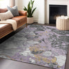 Piper Looms Chantille Abstract ACN1909 Lavender Machine Washable Area Rug Lifestyle Image Feature
