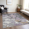 Piper Looms Chantille Abstract ACN1909 Lavender Machine Washable Area Rug Lifestyle Image Feature