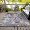 Piper Looms Chantille Abstract ACN1909 Lavender Machine Washable Area Rug Outdoor Lifestyle Image Feature