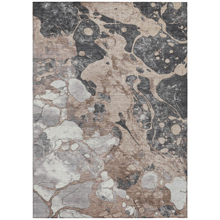 Piper Looms Chantille Abstract ACN1909 Mocha Machine Washable Area Rug main image