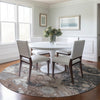Piper Looms Chantille Abstract ACN1909 Mocha Machine Washable Area Rug Round Lifestyle Image Feature