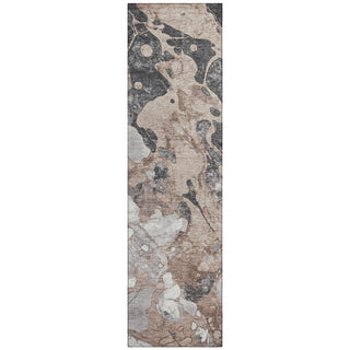Piper Looms Chantille Abstract ACN1909 Mocha Machine Washable Area Rug Runner Main Image
